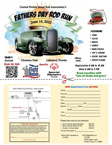 CFSRA 2025 Fathers Day Rod Run
