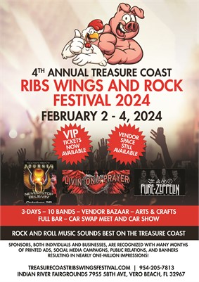 Get Ready to Rock Out at the 5th Annual Treasure Coast Ribs Wings & Rock Festival