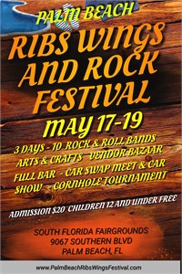 Experience the Ultimate Fusion of Flavors and Beats at the 2024 Palm Beach Ribs Wings & Rock Music F
