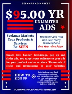 Seekmar Unlimited Ads with One Low Yearly Subscriptions of $97