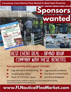 Sponsors Wanted for the 3rd Annual Causeway Cove Marine Flea Market & Boat Sale 